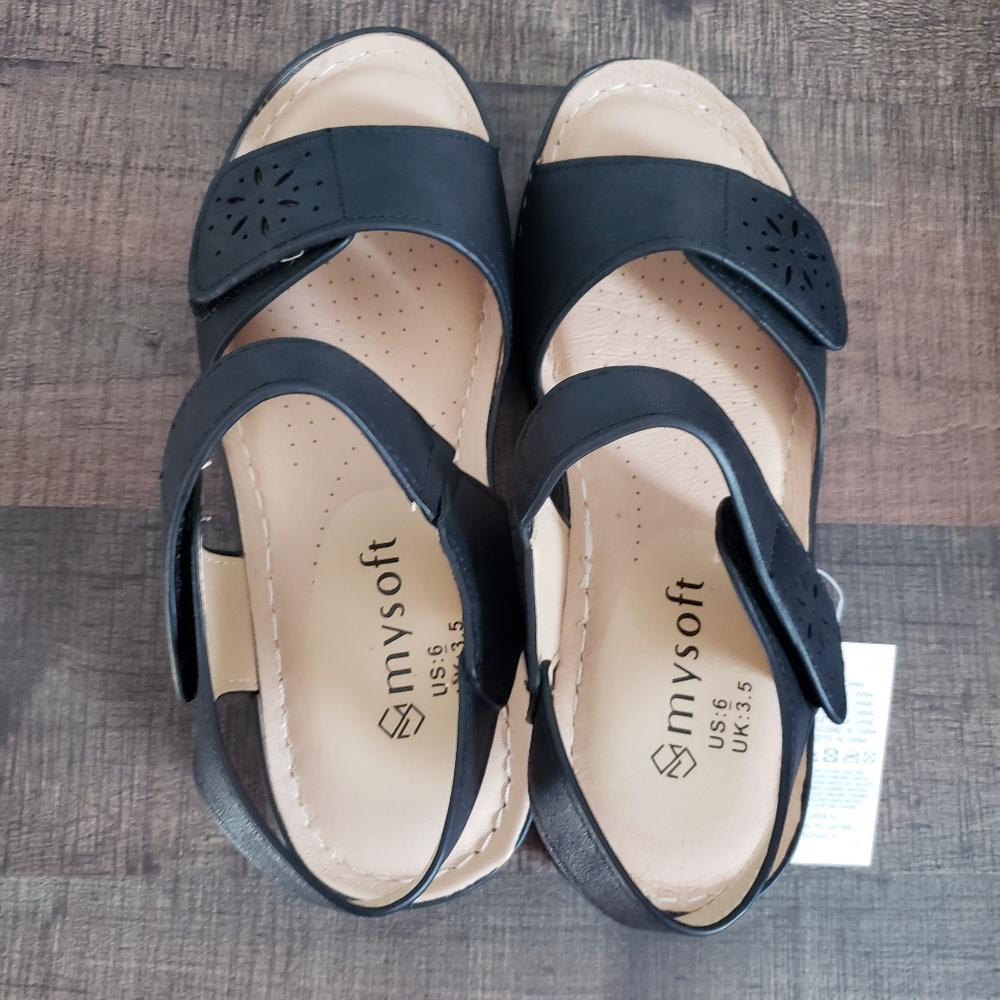 🆕️Mysoft Women's Summer Walking Sandals Soft Cushion Size 6 - Picture 3 of 8